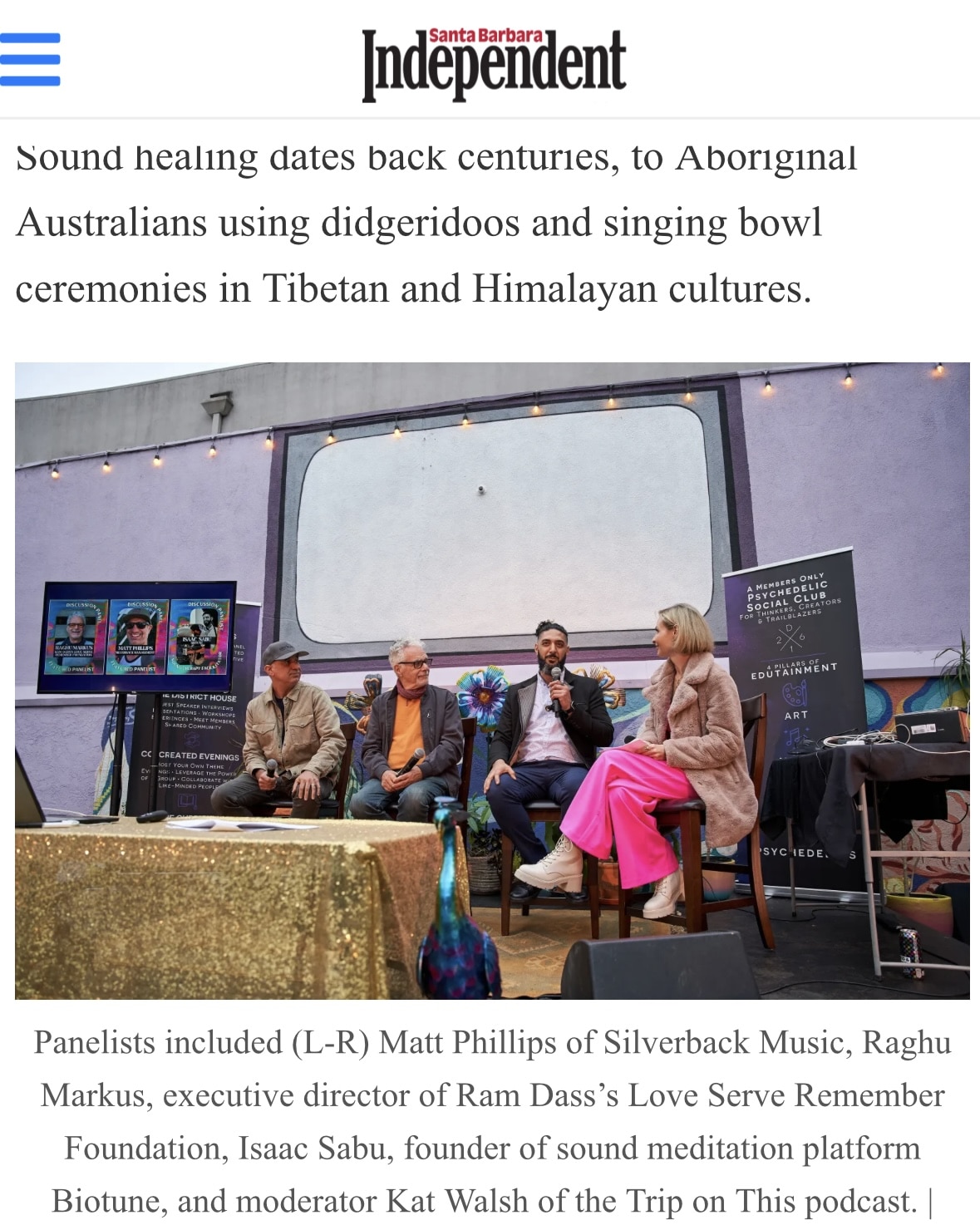 The Santa Barbara Independent feature discussing psychedelic culture and including Kat Walsh&rsquo;s work.